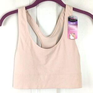 Maidenform Pure Comfort Seamless Crop Tank Bra Size L NWT